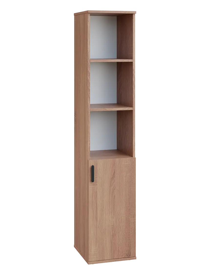 LN 5 - 3DN kancelářská skříň, 1-dveřová/nika, pravá, 1822x360x400, dub bardolino